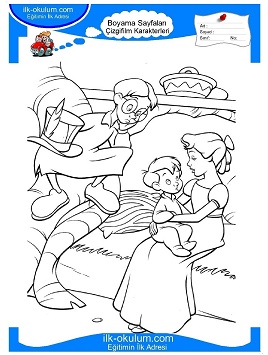 Çocuklar İçin Peter Pan Boyama Sayfaları 